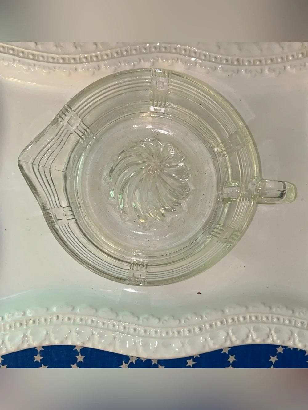 Vintage Hazel Atlas Clear Glass Citrus Juicer